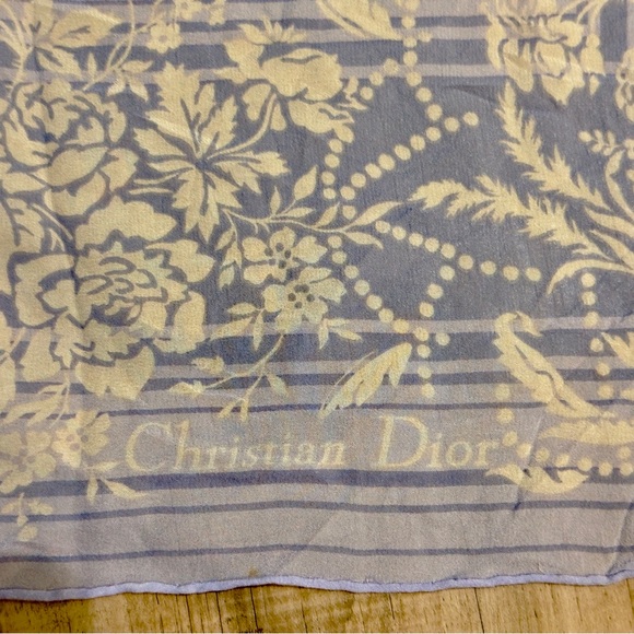 New Vintage Dior Silk Scarf - Picture 6 of 8